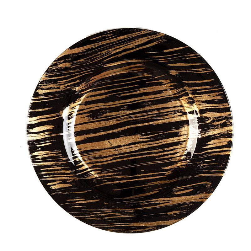 glass charger plate 1 Wholesale Glass Charger Plate PZ-038 - Image 1